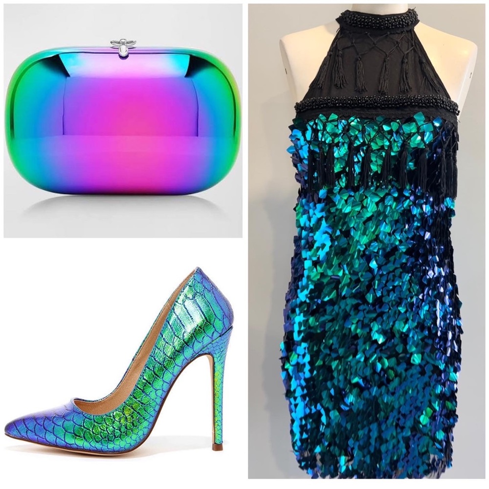 GORGEOUS TEAL SEQUIN DRESS